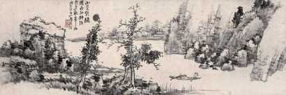 吴伯滔 戊子（1888年作） 山水 镜心